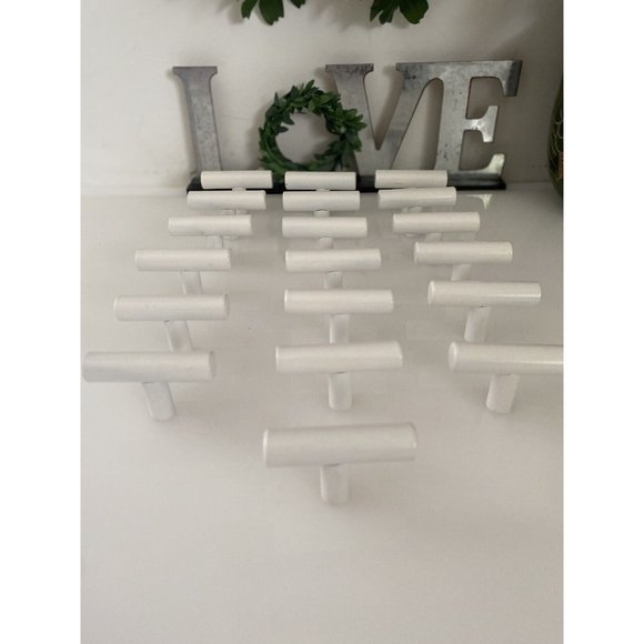 Simple Kitchen Cabinet Pulls White Cupboard Round T Bar Handle Drawer 2" New - Picture 15 of 16